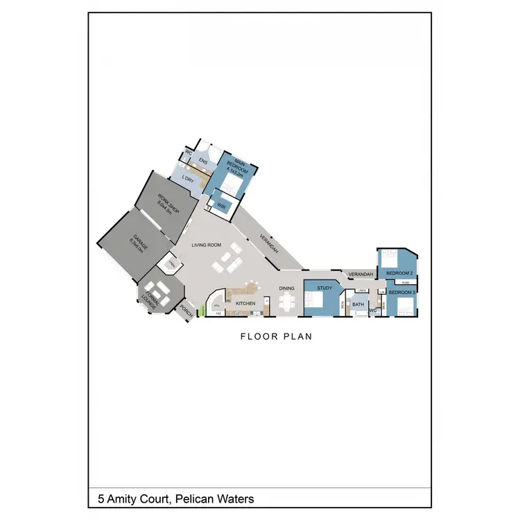 Floorplan of Homely house listing, 5 Amity Court, Pelican Waters QLD 4551