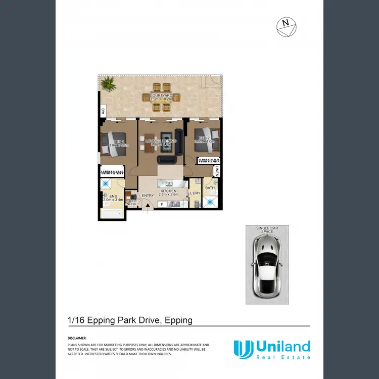 Floorplan of Homely apartment listing, 1/16 Epping Park Drive, Epping NSW 2121