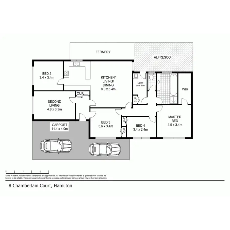 Floorplan of Homely house listing, 8 Chamberlain Crt, Hamilton VIC 3300