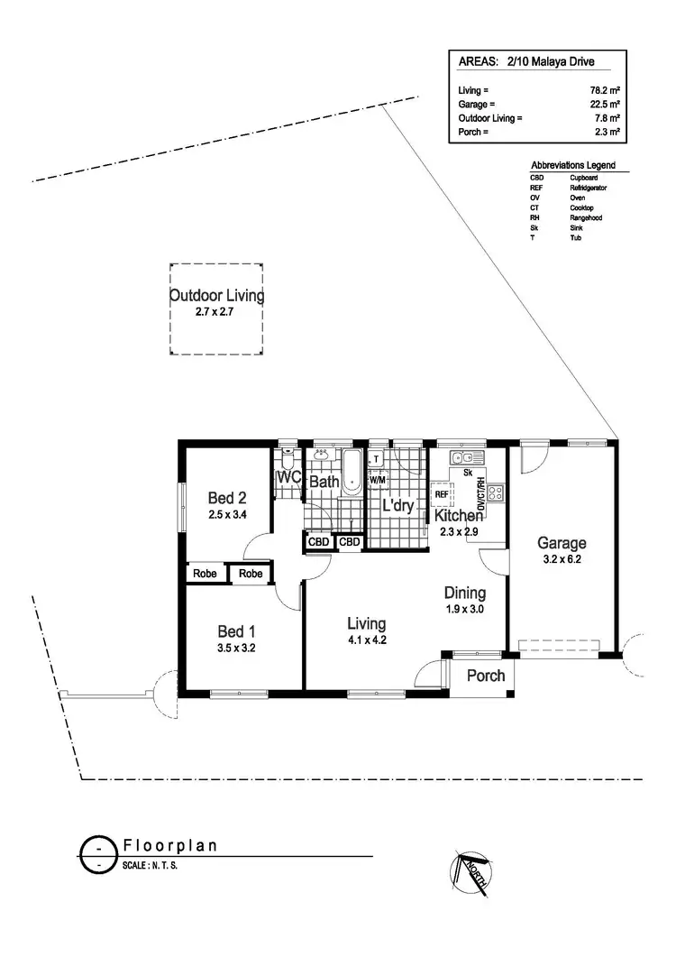 Floorplan of Homely unit listing, 2/10 Malaya Drive, Tolland NSW 2650