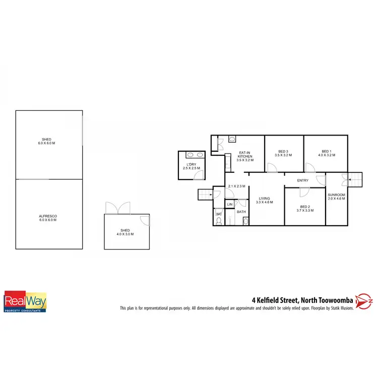 Floorplan of Homely house listing, 4 Kelfield Street, North Toowoomba QLD 4350