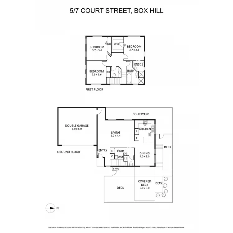 Floorplan of Homely townhouse listing, 5/7 Court Street, Box Hill VIC 3128