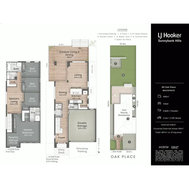 Floorplan of Homely house listing, 88 Oak Place, Mackenzie QLD 4156