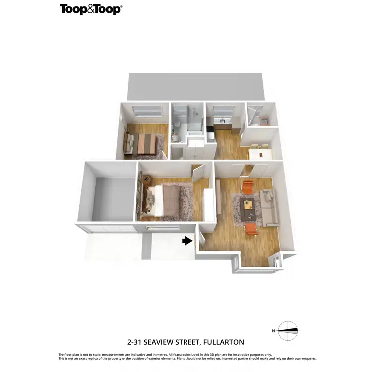 Floorplan of Homely unit listing, 2/31 Seaview Street, Fullarton SA 5063