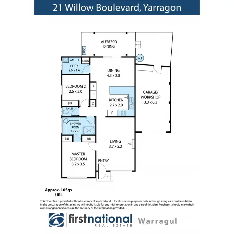 Floorplan of Homely townhouse listing, 21 Willow Boulevard, Yarragon VIC 3823