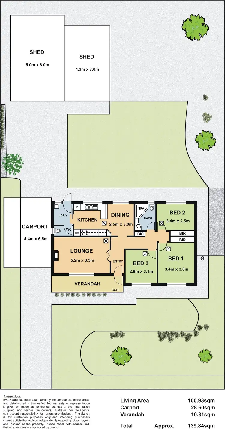 Floorplan of Homely house listing, 13 Locke Drive, Fairview Park SA 5126