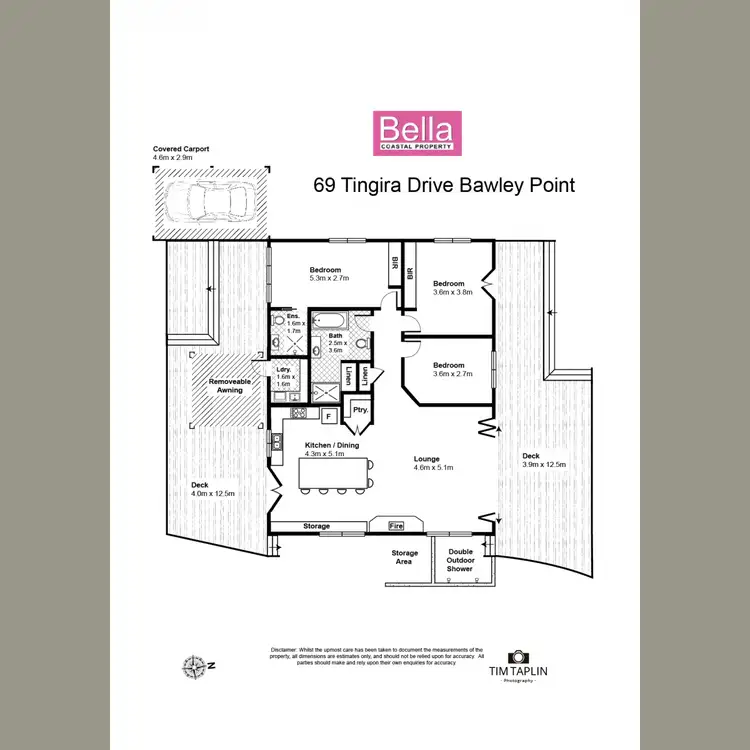 Floorplan of Homely house listing, 69 Tingira Drive, Bawley Point NSW 2539
