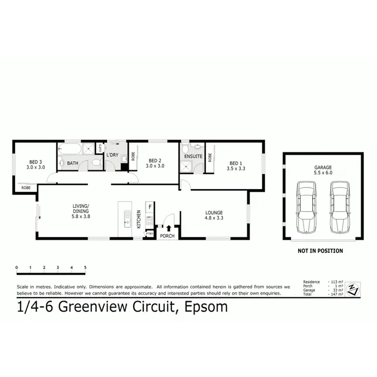 Floorplan of Homely house listing, 1/4-6 Greenview Circuit, Epsom VIC 3551
