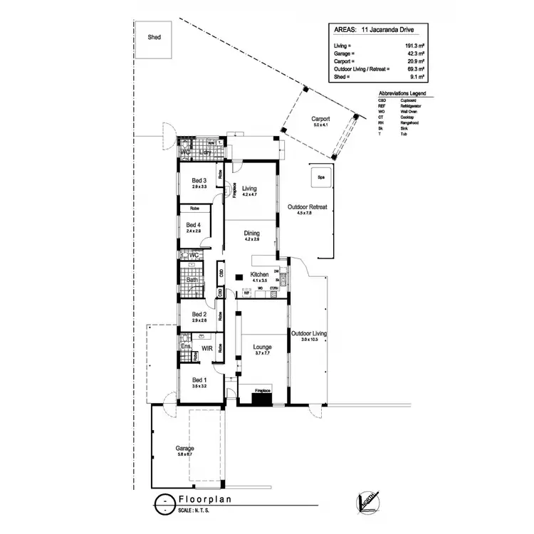Floorplan of Homely house listing, 11 Jacaranda Drive, Lake Albert NSW 2650