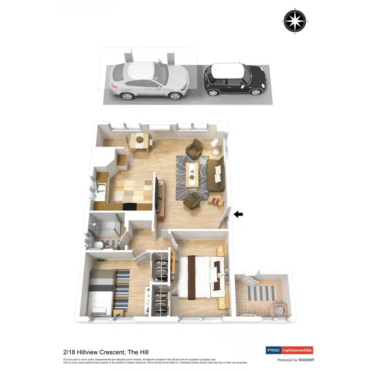 Floorplan of Homely apartment listing, 2/18 Hillview Crescent, The Hill NSW 2300