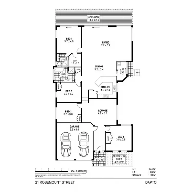Floorplan of Homely house listing, 21 Rosemount Street, Dapto NSW 2530