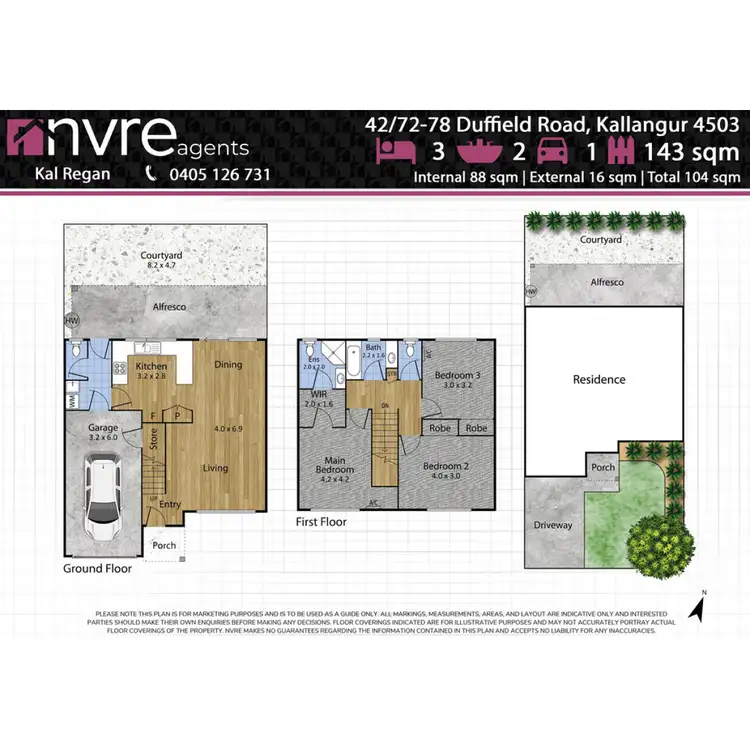 Floorplan of Homely townhouse listing, 42/72-78 Duffield Road, Kallangur QLD 4503