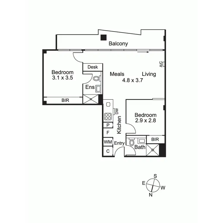 Floorplan of Homely apartment listing, 1210/601 Little Collins Street, Melbourne VIC 3000