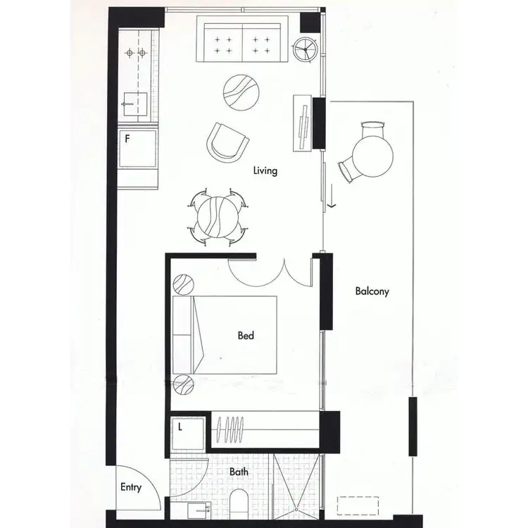 Floorplan of Homely apartment listing, 811/50 Claremont Street, South Yarra VIC 3141