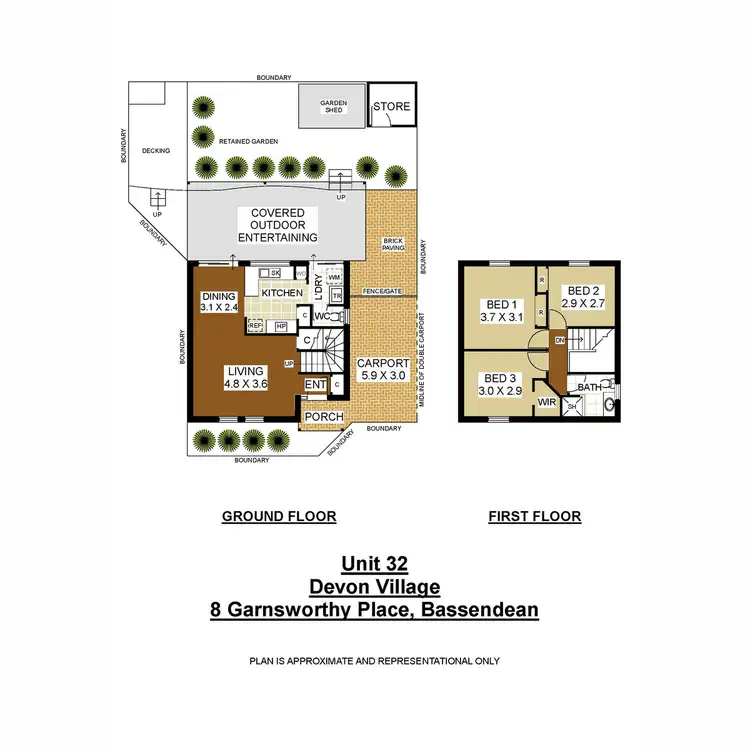 Floorplan of Homely house listing, 32/8 Garnsworthy Place, Bassendean WA 6054