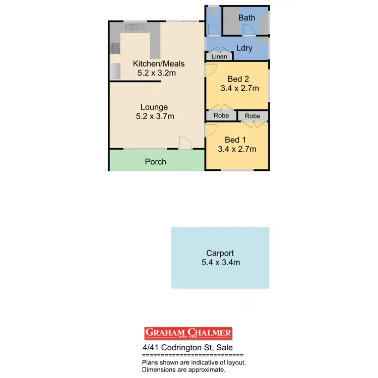 Floorplan of Homely unit listing, 4/41 Codrington Street, Sale VIC 3850