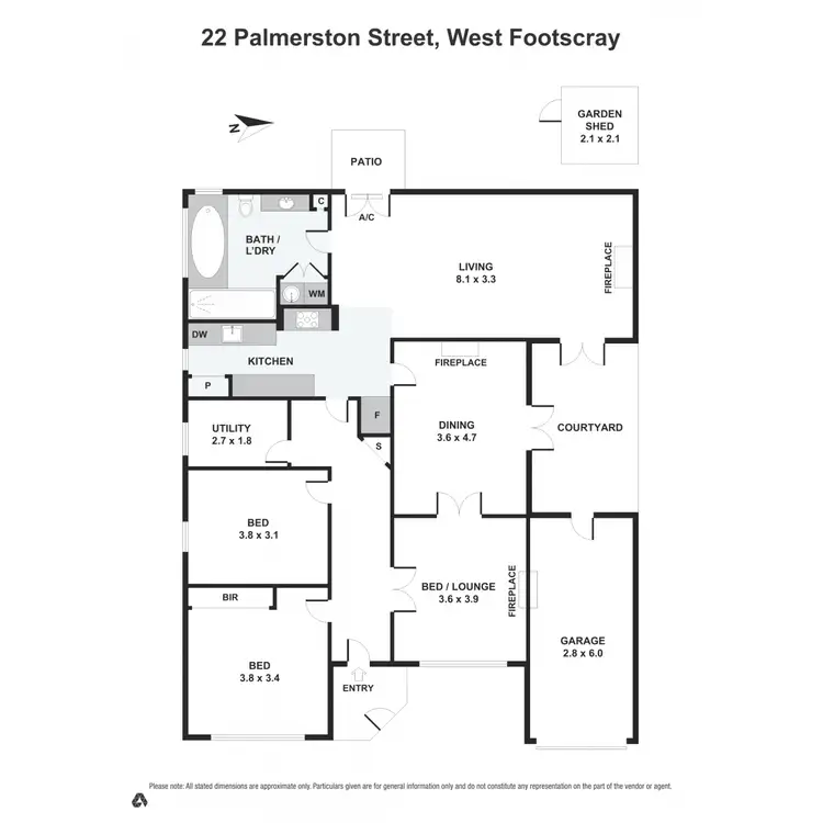 Floorplan of Homely house listing, 22 Palmerston Street, West Footscray VIC 3012