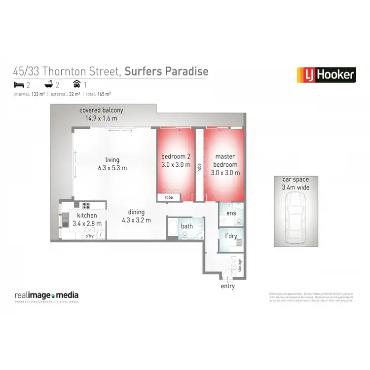 Floorplan of Homely unit listing, 45/33 Thornton Street, Surfers Paradise QLD 4217