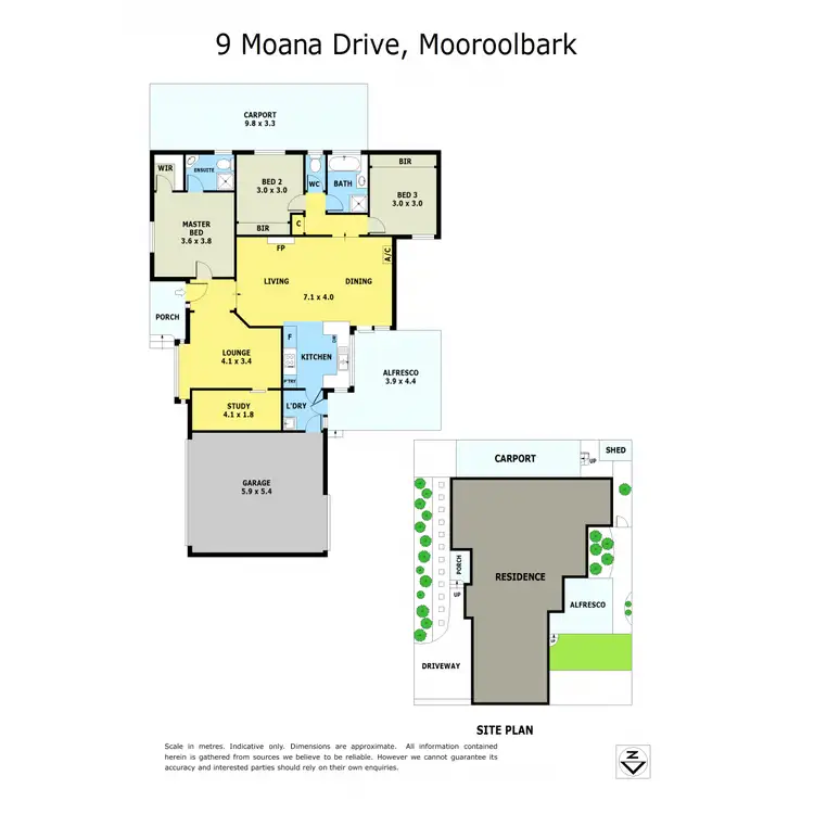 Floorplan of Homely house listing, 9 Moana Drive, Mooroolbark VIC 3138
