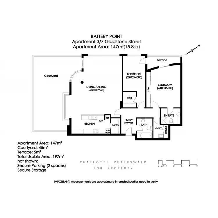 Floorplan of Homely apartment listing, 3/7 Gladstone Street, Battery Point TAS 7004