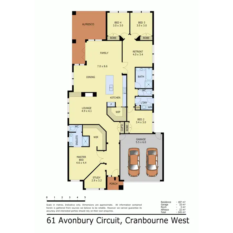 Floorplan of Homely house listing, 61 Avonbury Circuit, Cranbourne West VIC 3977