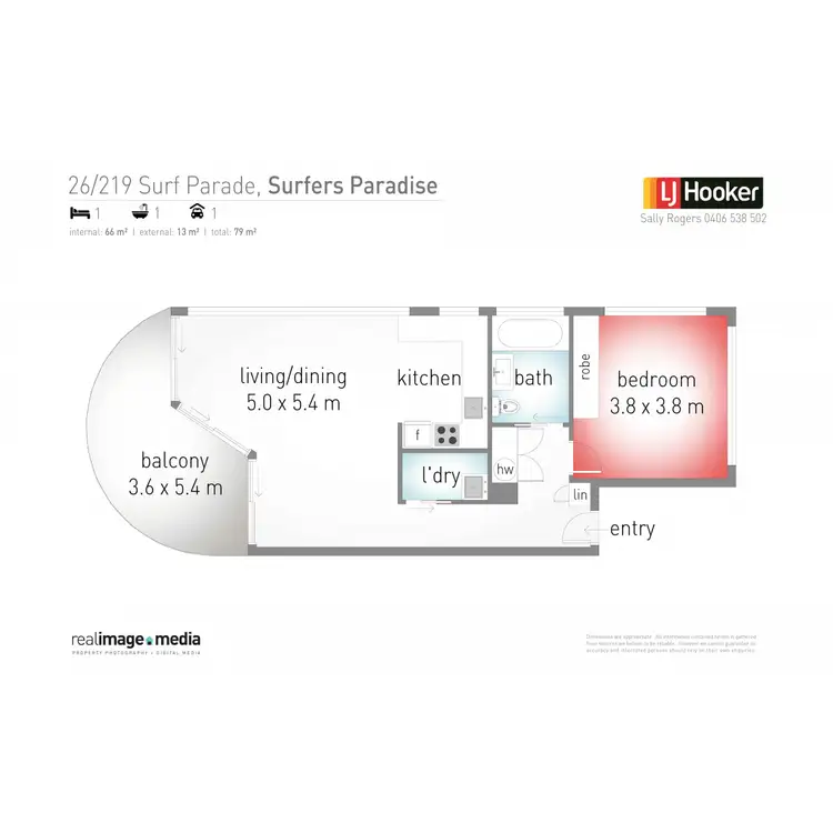 Floorplan of Homely apartment listing, 26/219 Surf Parade, Surfers Paradise QLD 4217