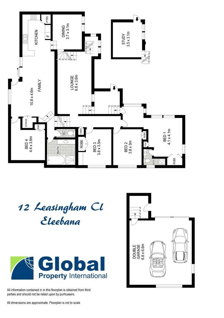 Floorplan of Homely house listing, 12 Leasingham Close, Eleebana NSW 2282
