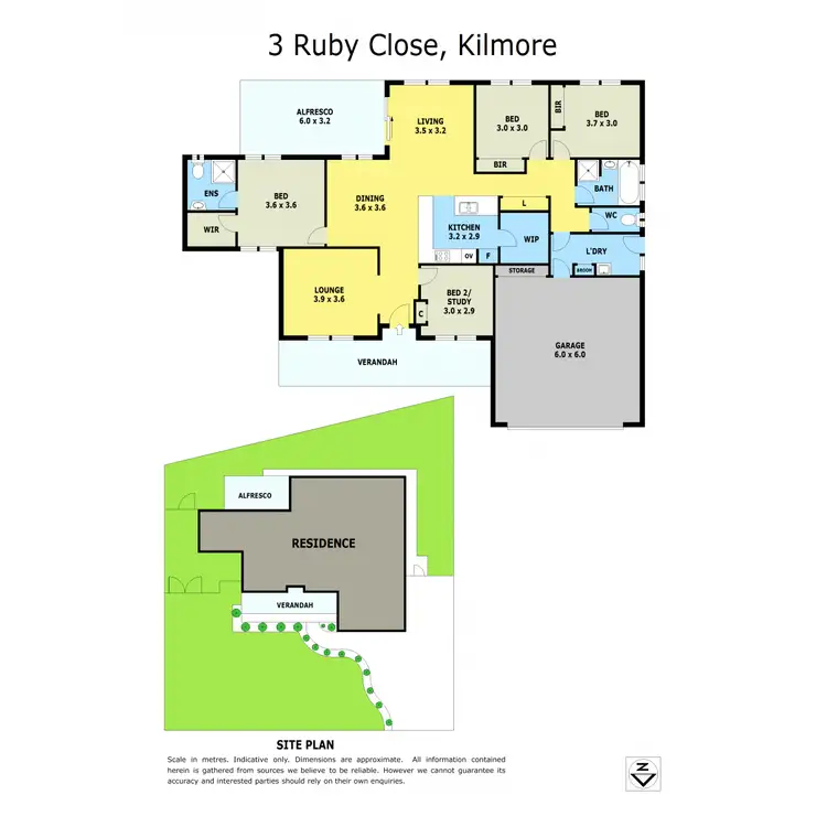 Floorplan of Homely house listing, 3 Ruby Close, Kilmore VIC 3764