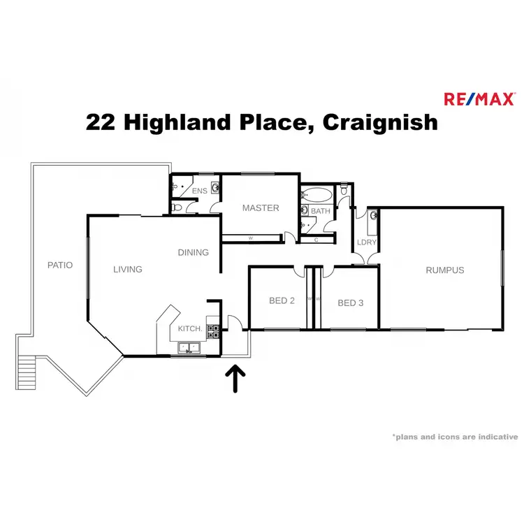 Floorplan of Homely house listing, 22 Highland Place, Craignish QLD 4655