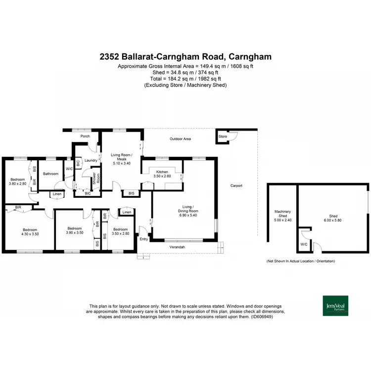Floorplan of Homely rural property listing, 2352 Ballarat-Carngham Road, Carngham VIC 3351