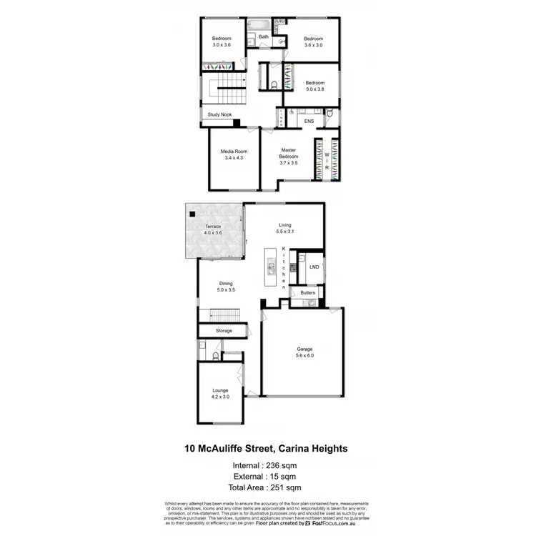 Floorplan of Homely house listing, 10 McAuliffe Street, Carina Heights QLD 4152