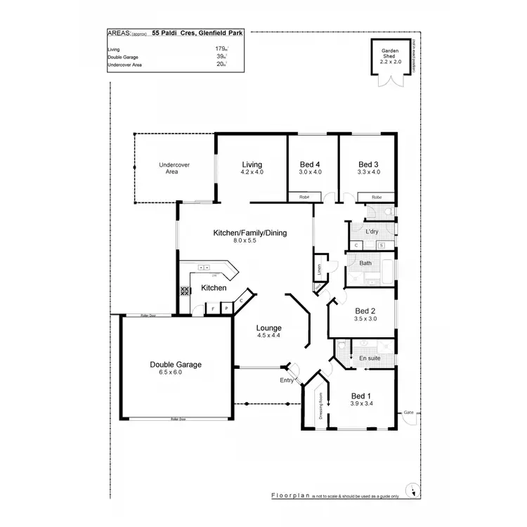 Floorplan of Homely house listing, 55 Paldi Crescent, Glenfield Park NSW 2650