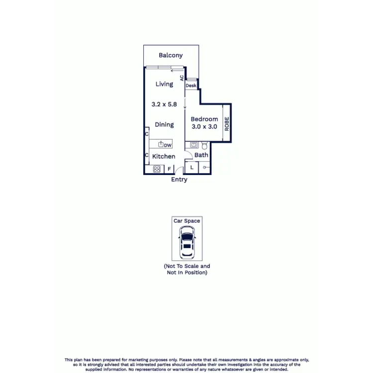Floorplan of Homely apartment listing, 804/1 Ascot Vale Road, Flemington VIC 3031