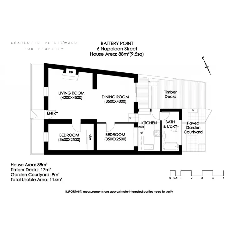 Floorplan of Homely apartment listing, 6 Napoleon Street, Battery Point TAS 7004
