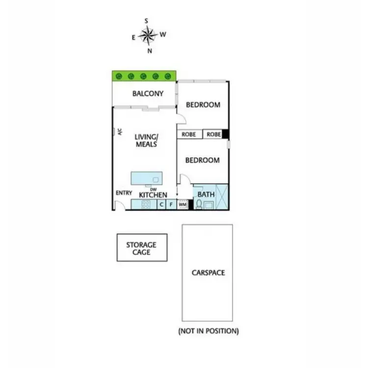 Floorplan of Homely apartment listing, 507/60 Stanley Street, Collingwood VIC 3066