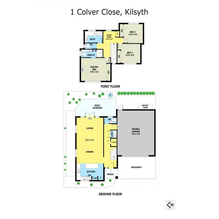 Floorplan of Homely townhouse listing, 1 Colver Close, Kilsyth VIC 3137