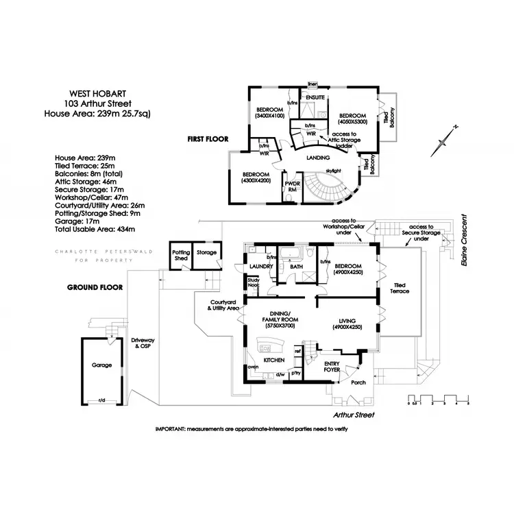 Floorplan of Homely house listing, 103 Arthur Street, West Hobart TAS 7000
