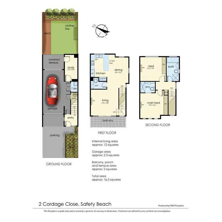 Floorplan of Homely townhouse listing, 2 Cordage Close, Safety Beach VIC 3936