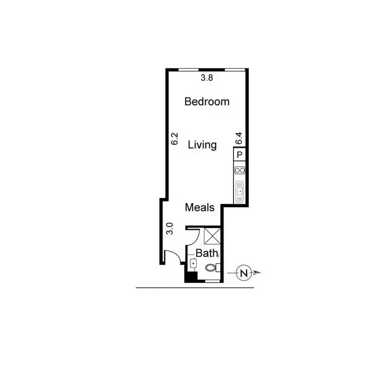 Floorplan of Homely apartment listing, 305/45 Victoria Parade, Collingwood VIC 3066