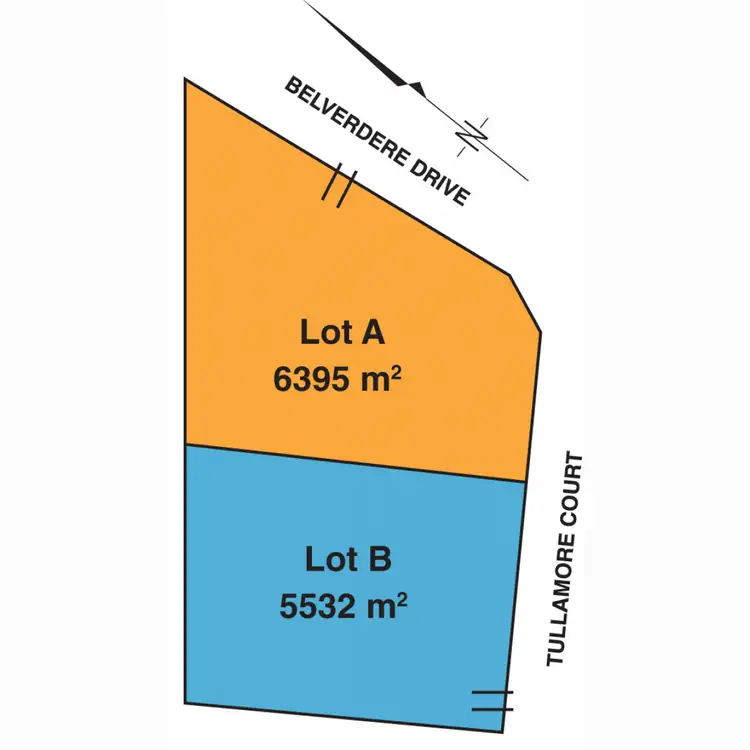 Floorplan of Homely land listing, Lot A Cnr Tullamore Crt & Belverdere Dve, Elliminyt VIC 3250