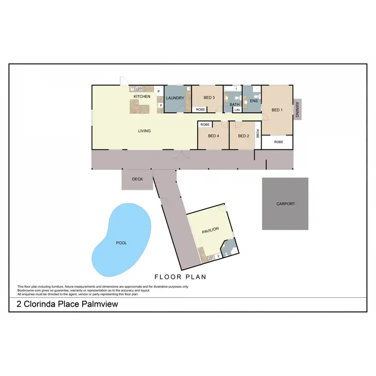 Floorplan of Homely rural property listing, 2 Clorinda Place, Palmview QLD 4553