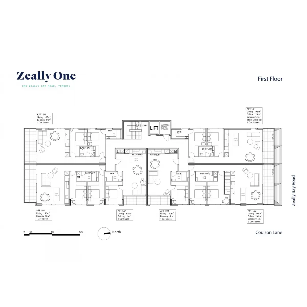 Floorplan of Homely apartment listing, Apt 1.05/1 Zeally Bay Road, Torquay VIC 3228