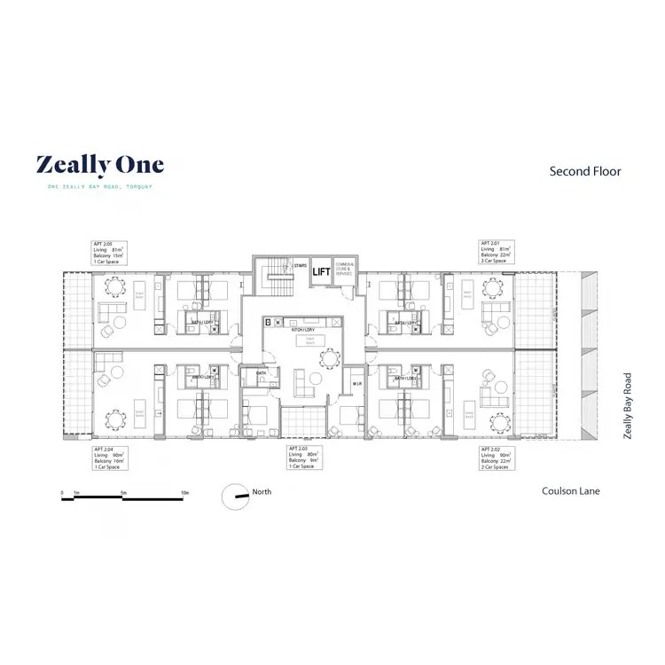 Floorplan of Homely apartment listing, Apt 2.03/1 Zeally Bay Road, Torquay VIC 3228