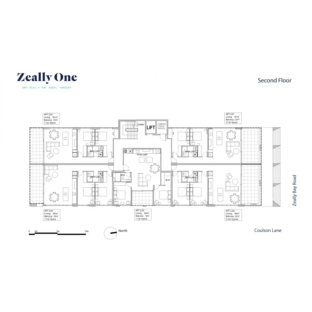 Floorplan of Homely apartment listing, Apt 2.03/1 Zeally Bay Road, Torquay VIC 3228