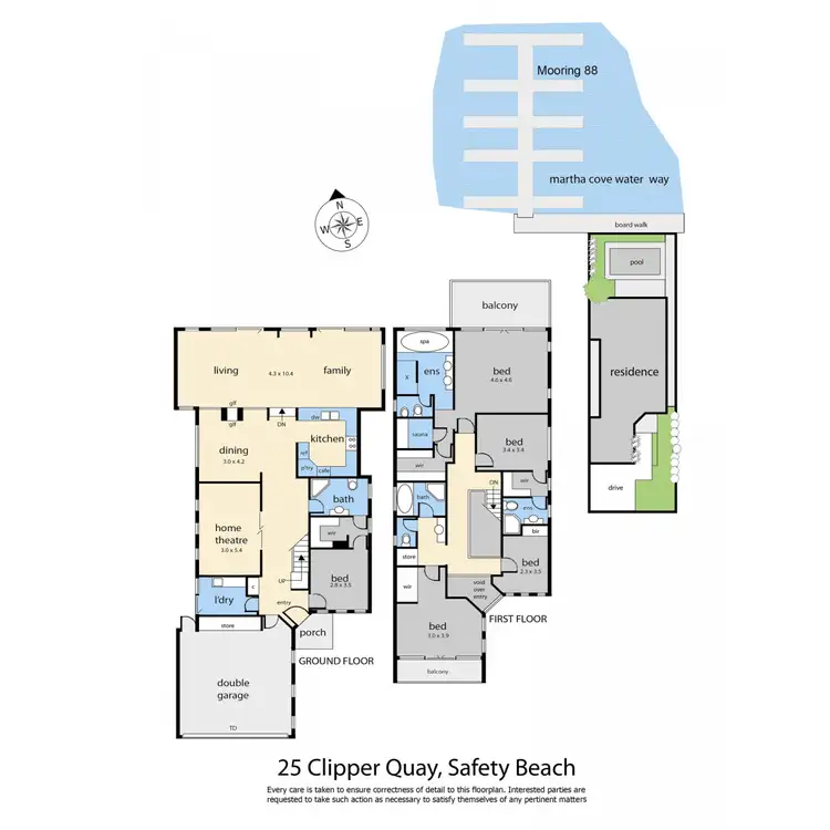 Floorplan of Homely house listing, 25 Clipper Quay, Safety Beach VIC 3936