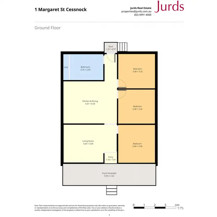 Floorplan of Homely house listing, 1 Margaret Street, Cessnock NSW 2325