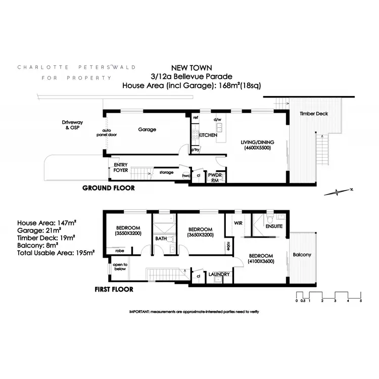 Floorplan of Homely townhouse listing, 3/12a Bellevue Parade, New Town TAS 7008
