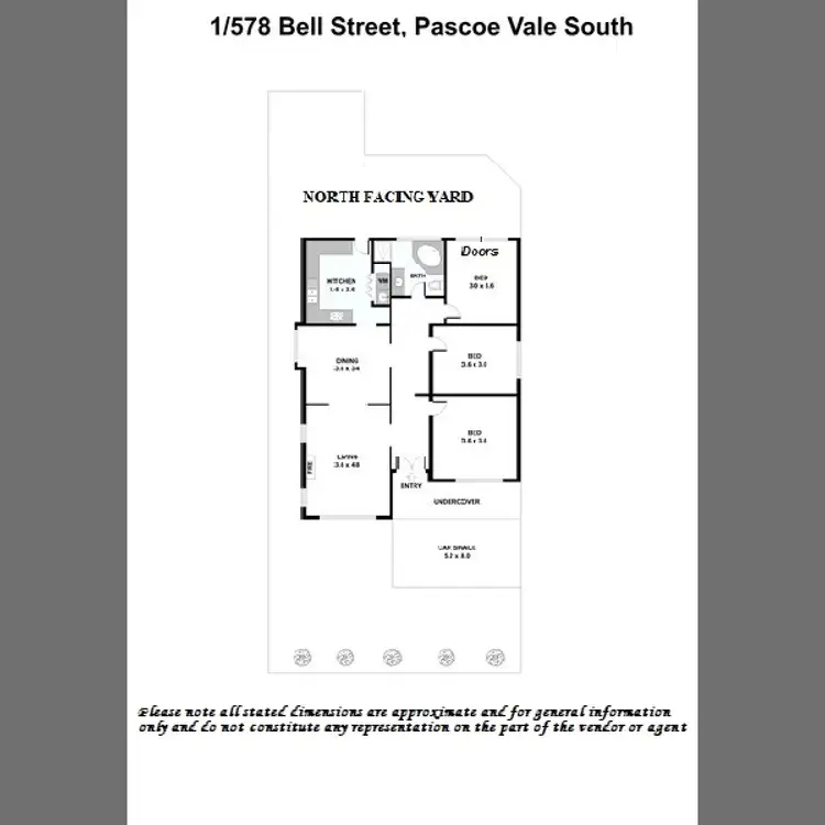 Floorplan of Homely unit listing, 1/578 Bell Street, Pascoe Vale South VIC 3044