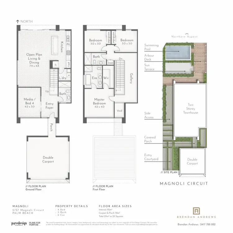 Floorplan of Homely semi-detached listing, 2/57 Magnoli Circuit, Palm Beach QLD 4221