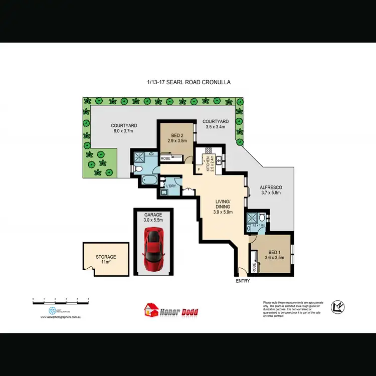 Floorplan of Homely apartment listing, 1/13-17 Searl Road, Cronulla NSW 2230